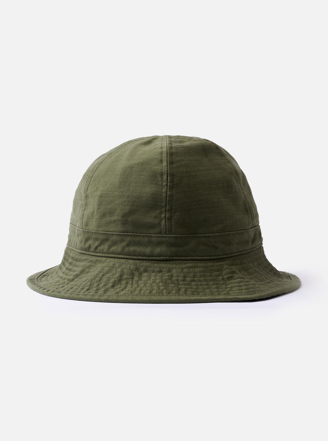 cableami® Dark Olive Baker Back Satin Cotton Metro Hat