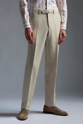 Superlight Wool and Linen Sanità Tailored Pants