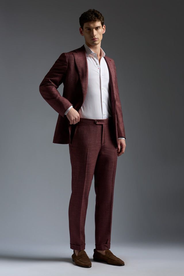 Wool Cashmere Silk and Linen Sanità Tailored Pants