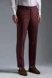 Wool Cashmere Silk And Linen Sanit Tailored Pants
