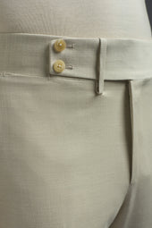 Comfort Denim Effect Wool Silk and Linen Casalnuovo Tailored Pants