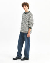 Stripe Pocket L S T Shirts Green
