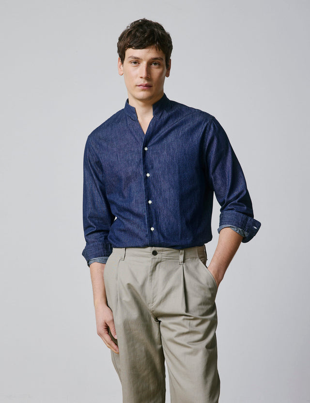Carl navy denim shirt