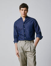 Chemise Carl en denim bleu marine
