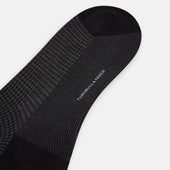 Melange Houndstooth Long Socks