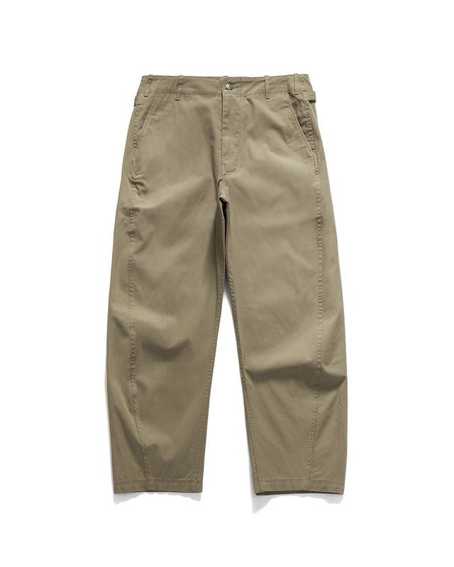 CINCH BACK CURVED PANTS / SAND