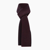 And Burgundy Diamond Patterned Cashmere Knitted Scarf