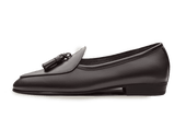 Sagan Rubber Tassel Loafers In Dark Brown Drape Calf
