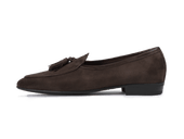 Sagan Rubber Tassel Loafers In Lusitanias Dark Brown Asteria Suede