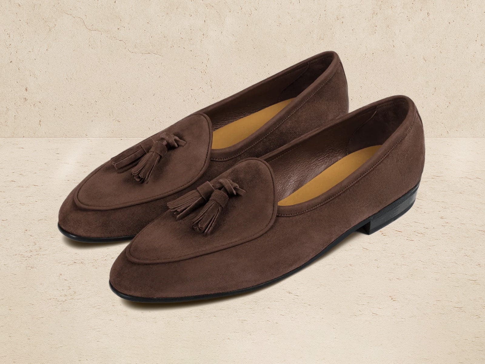 Sagan Rubber Tassel Loafers In Deep Asteria Suede