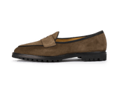 Grand Varenne Loafers In Northern Green Shield Suede