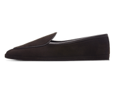 Lune Slippers In Dark Brown Luxe Suede