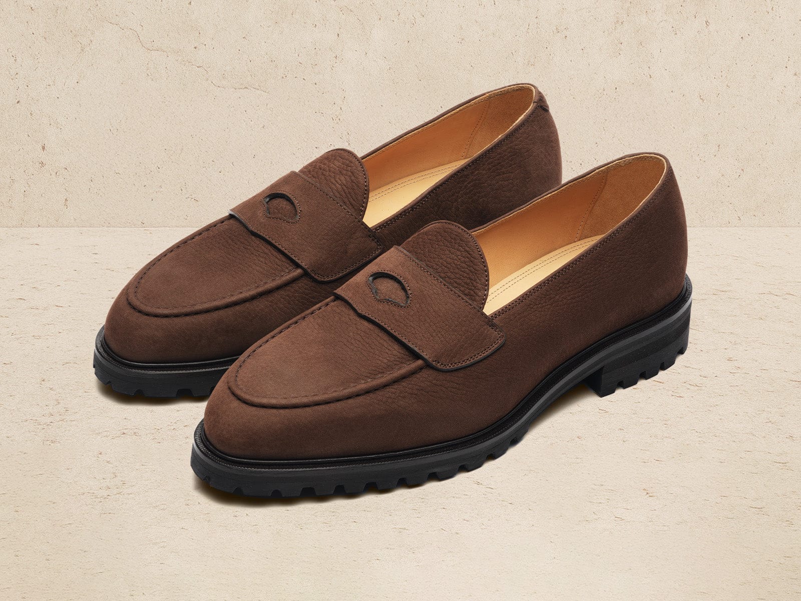 Pall Mall Loafers In Ebony Brown Nubuck