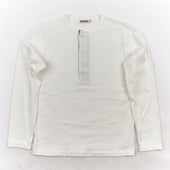 13 Ounce Henley L/S White