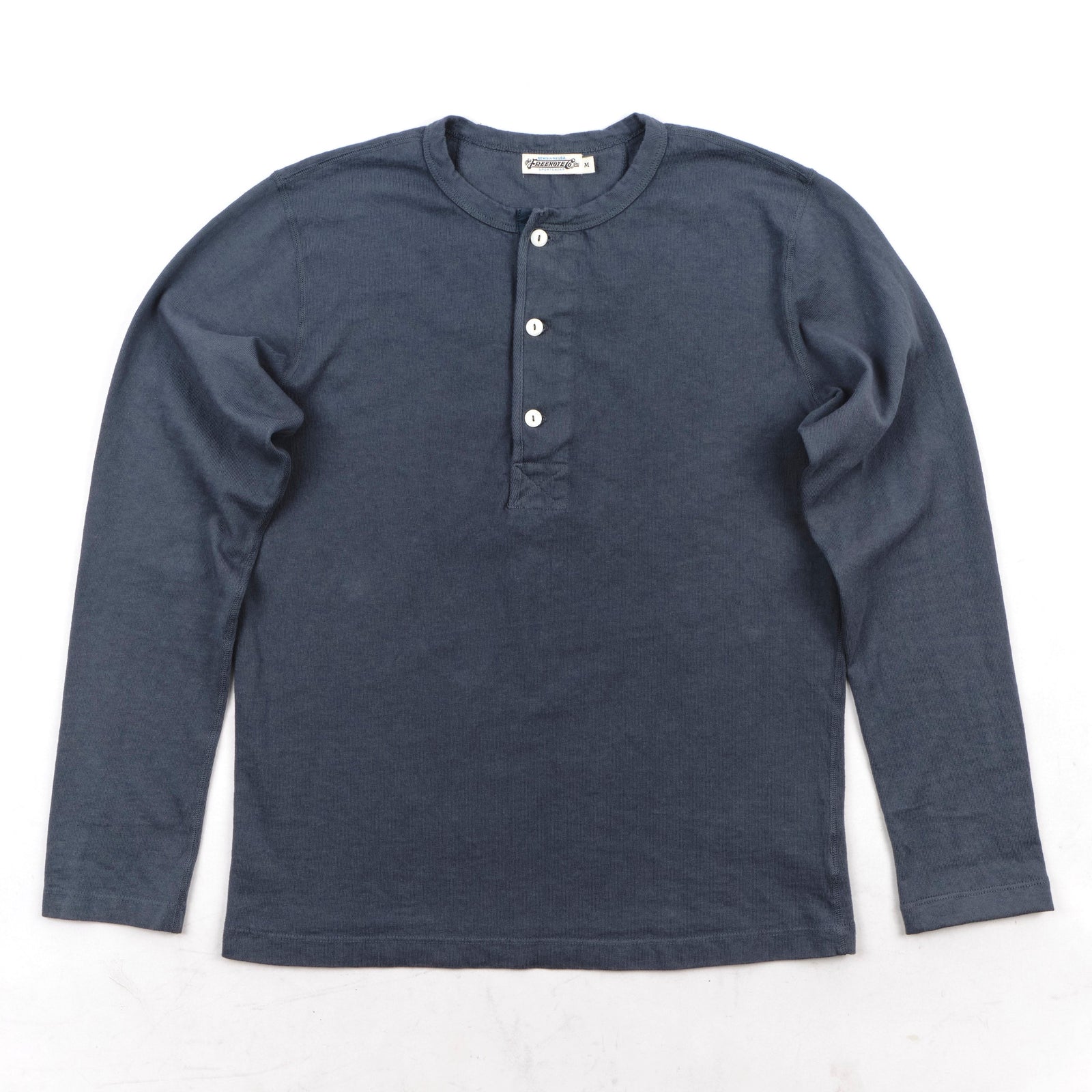 13 Ounce Henley L/S Faded Blue