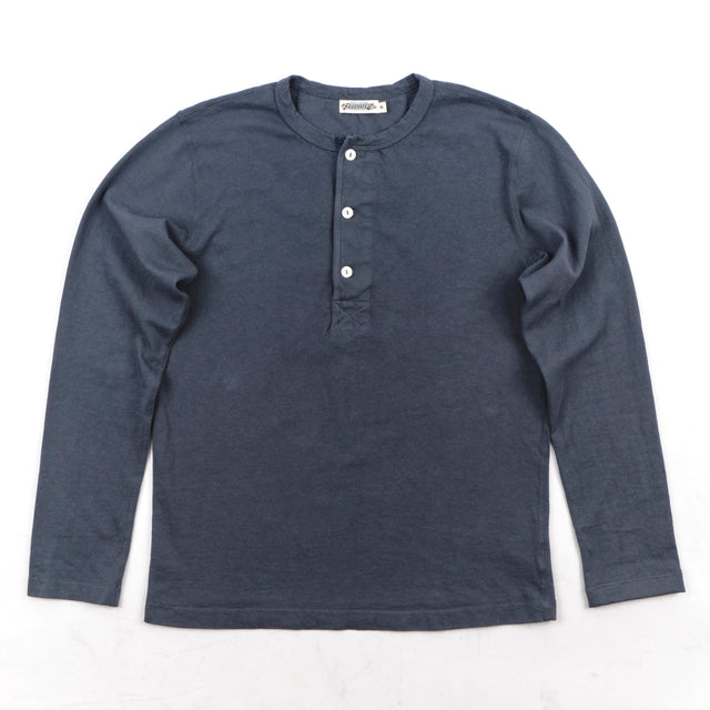 13 Ounce Henley L/S Faded Blue