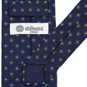 Shibumi Flower Printed Silk Tie Hand Rolled