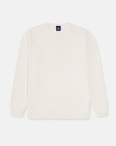 Fine Knit Cotton Crewneck Sweater