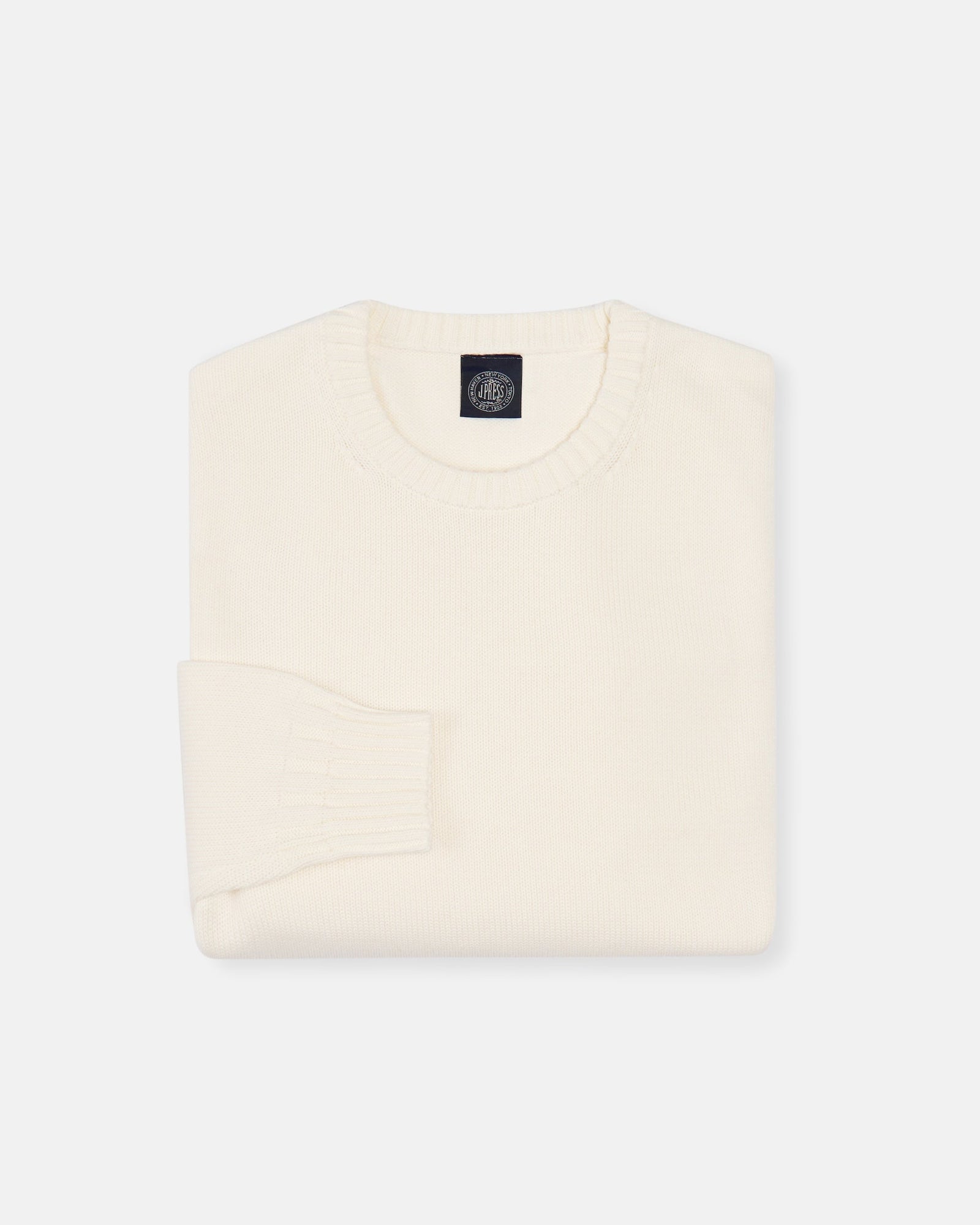Fine Knit Cotton Crewneck Sweater