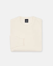 Fine Knit Cotton Crewneck Sweater