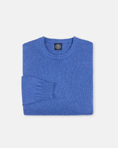 Fine Knit Cotton Crewneck Sweater