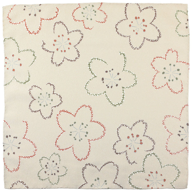 Vintage Kimono Silk Pocket Square - Beige II
