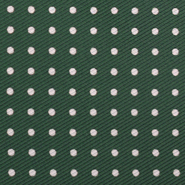 50oz Dotted Printed Silk Bespoke Tie - Green