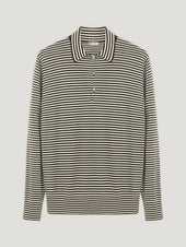 Ecru/Brown Riviera 3 Button Polo