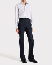 Chemise Col Large En Popeline De Coton Rayures Gainsbourg