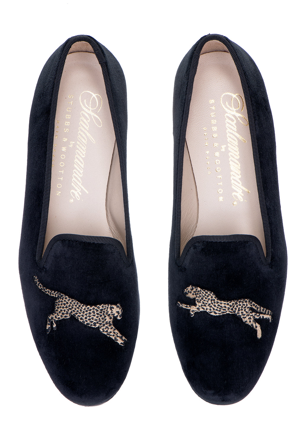 Cheetah Black Velvet Slipper (Men)