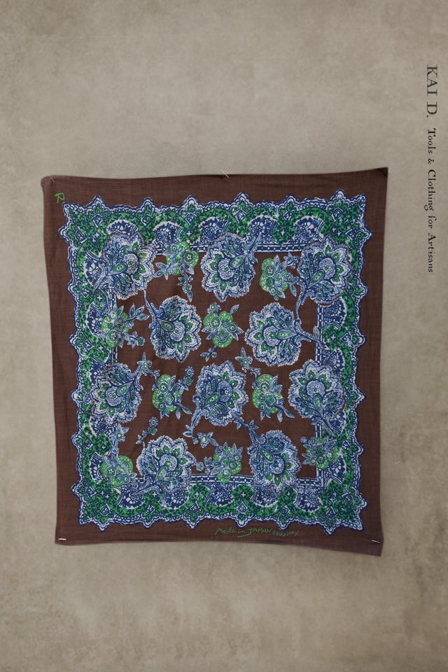 Cotton Bandana - 45RPM Brown/Green