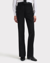Pantalon Vas Taille Haute En Velours C Tel De Coton Noir