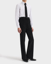 Pantalon Vas Taille Haute En Velours C Tel De Coton Noir