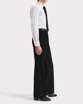 Pantalon Vas Taille Haute En Velours C Tel De Coton Noir