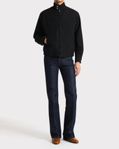 Blouson Zipp En Coton Et Popeline Noir