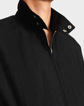Blouson Zipp En Coton Et Popeline Noir