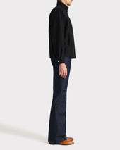 Blouson Zipp En Coton Et Popeline Noir