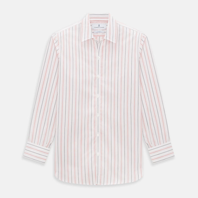 Red Multi Pencil Stripe Windsor Shirt