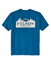 Frontier Logo T-shirt - Sapphire / Scenic Mark