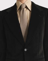Veste Droite En Velours De Coton Noire