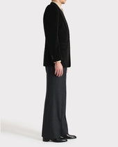 Veste Droite En Velours De Coton Noire