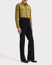 Chemise Boy Scout En Serg De Coton Kaki
