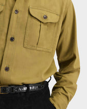 Chemise Boy Scout En Serg De Coton Kaki
