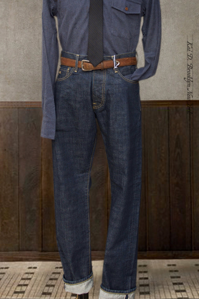 M8 Straight Fit Jeans -Selvage Indigo - 32, 34