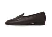 Sagan Rubber Ginkgo Loafers In Dark Brown Drape Calf