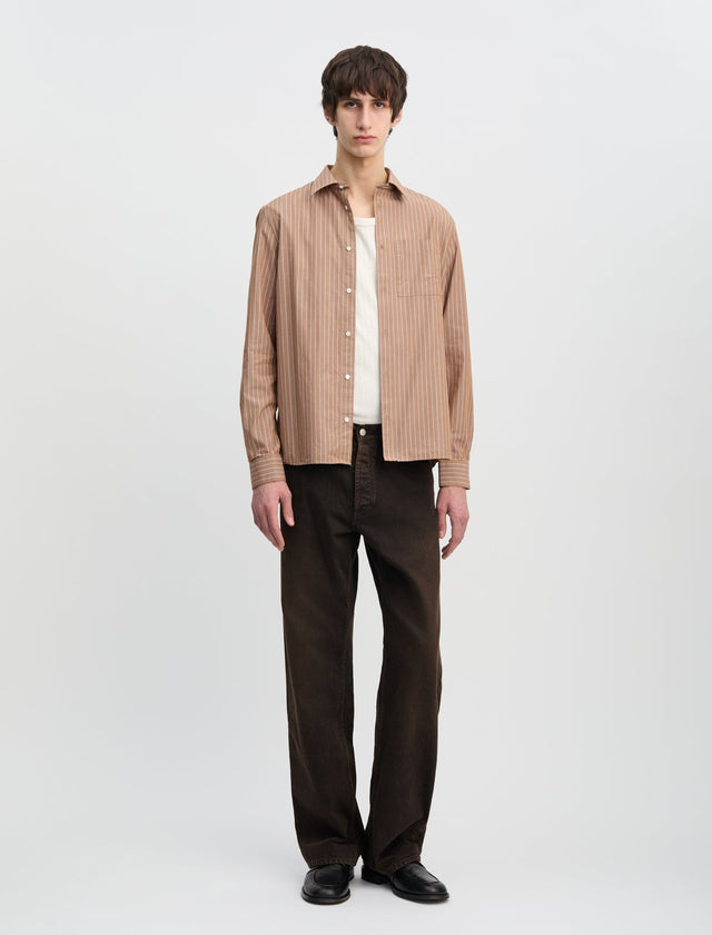 ANOTHER Shirt 3.0, Brown/White Stripe