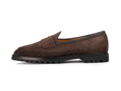 Grand Varenne Loafers In Dark Brown Shield Suede