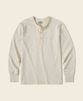 Vintage Long Sleeve Henley Shirt - Apricot