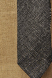Irish Linen Tie Texture Grey