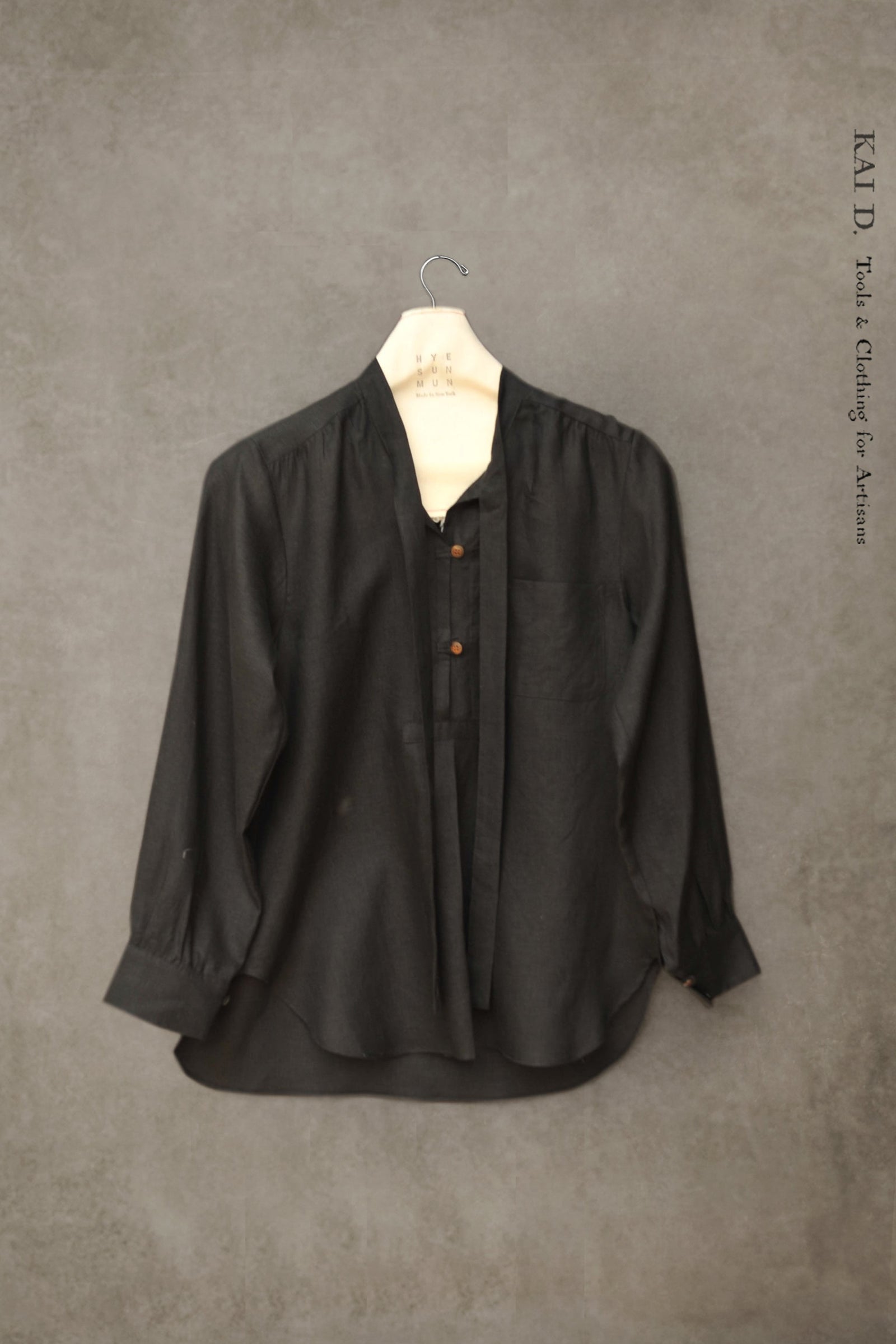 Agnes Shirt - Black Belgian Linen - XS, S, M